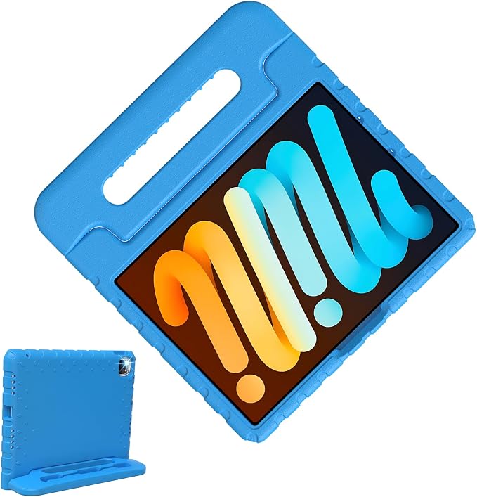 Heavy Duty Kids Case for iPad 10th/11th(A16) Pencil Holder Stand | Rugged Protection Cover for 11/10.9-inch iPad 2025/2022 Lightweight EVA Foam Anti-slip for Home School Travel Blue