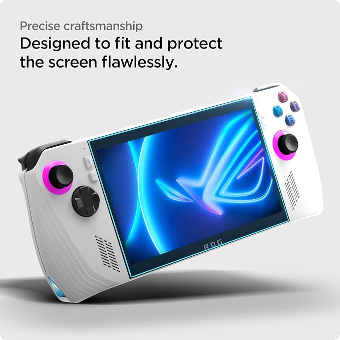 Spigen GlasTR EZ FIT Screen Protector Tempered Glass for ROG Ally [2 Pack] | 9H+ Tempered Glass Auto align tray 100% clarity Original touch Scratch Resistant 7  Case-friendly