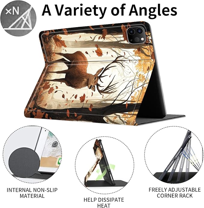 Case for iPad (A16) 11th Generation 11 Inch (2025)/ iPad 10th Generation 10.9 inch 2022Slim PU Leather Smart Cases Covers with Auto Wake/Sleep-Beast Roared