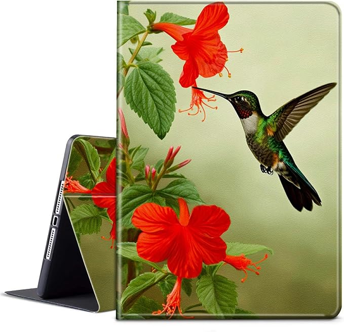 for Microsoft Surface GO 3/GO 2 Case with Adjustable Stand &amp Auto Wake/Sleep PU Leather Slim Smart Protect Cover - African Women Red Hair