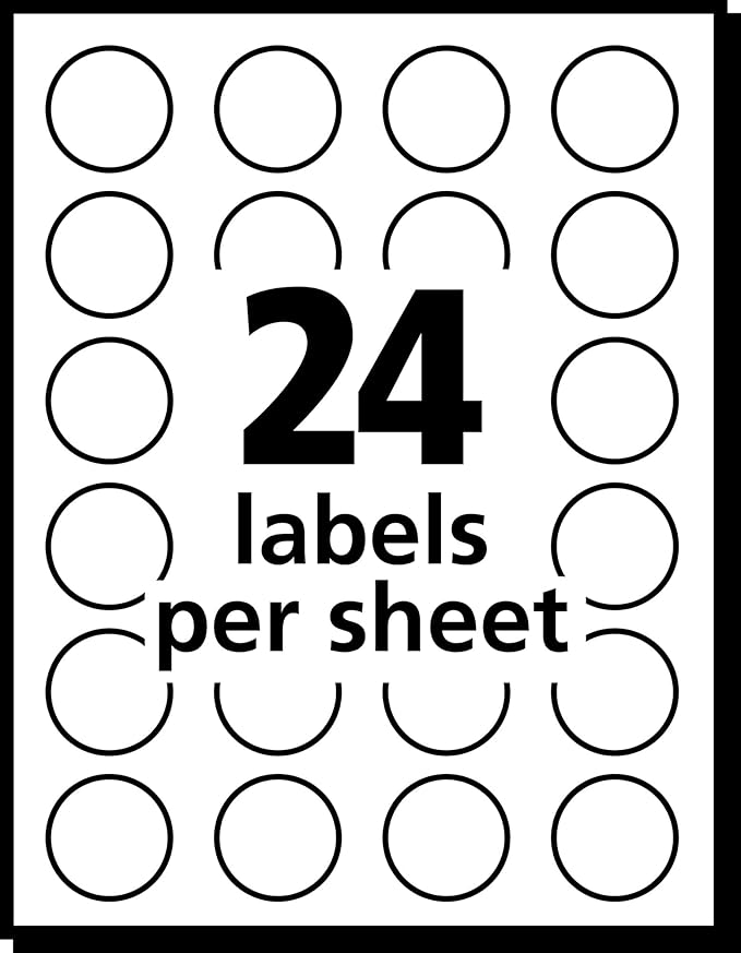 Avery Printable Color Coding Round Labels, 3/4 Inch Diameter, Orange, 1,008 Customizable Labels (05465)