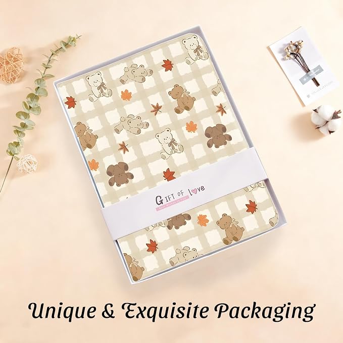 Cute Maple Bear Case for 10.2 iPad 2019/2020/2021(7th/8th/9th Gen) with Pencil Holder Auto Wake/Sleep Leather Soft TPU Back Cover for Women Girls