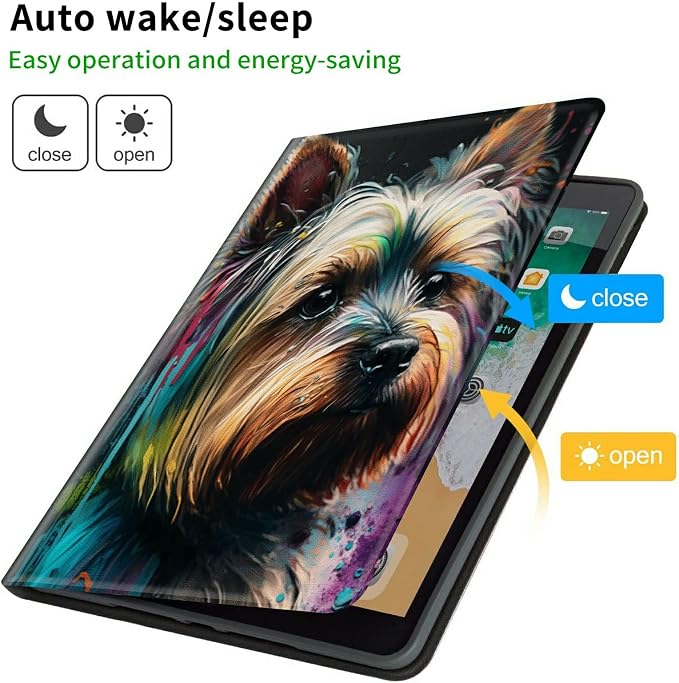 Case for Samsung Galaxy Tab A9 Plus 2023/A11 Plus 2025 11 inch Lightweight Protective PU Leather Smart Stand Cover with Auto Wake Sleep Tablet Case Cover - American Flag &amp Fish