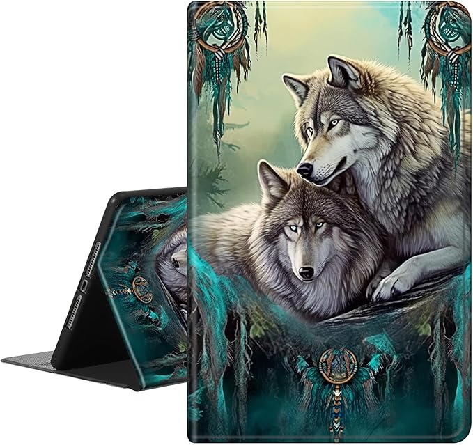Case for iPad (A16) 11th Generation 11 Inch (2025)iPad 10th Generation 10.9 Inch (2022)PU Leather Slim Standing Smart Coverwith Auto Sleep/WakeBall on Fire