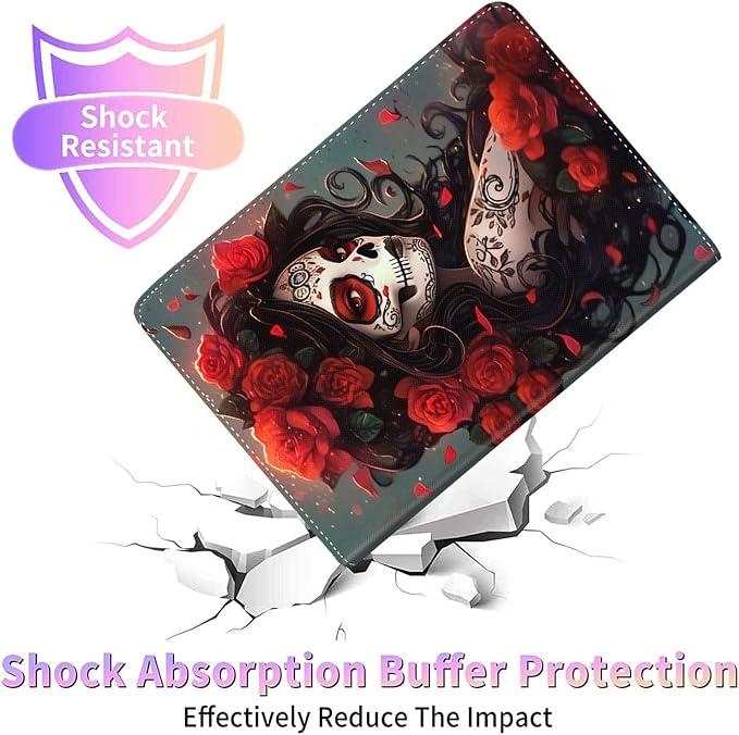 Case for ipad 10th Generation 10.9 inch 2022 iPad 10thMulti-Angle Stand Smart Protective Cover Shockproof Case Auto Sleep/Wake Smoke Flag of Mexico Flag