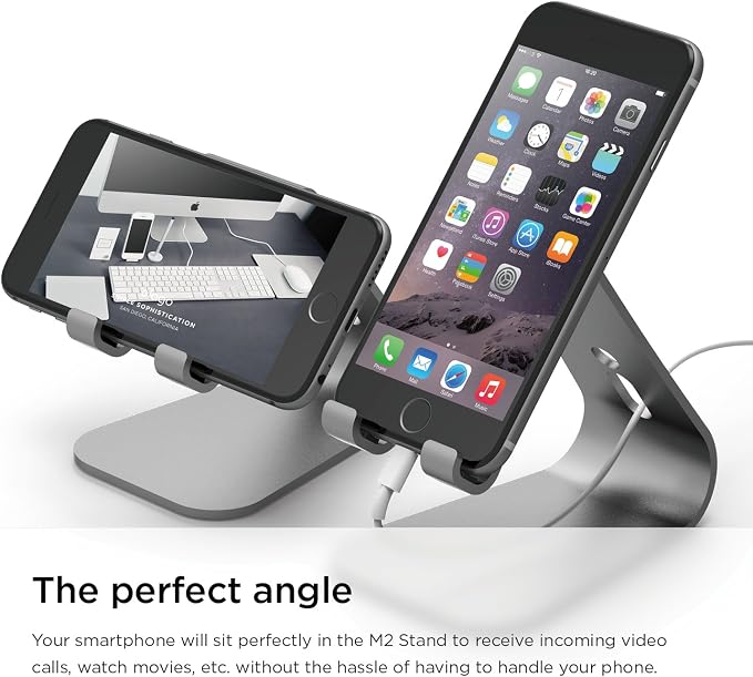 elago M2 Stand for All iPhones and Galaxy Smartphones (Angled Support for FaceTime) (Black)