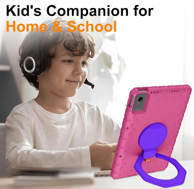 for Lenovo Idea Tab Plus Case 12.1 2025 with 360° Rotating Stand Handle and Pencil Holder New EVA Shockproof Cover for Kids Adults Home School Office Outdoor Black