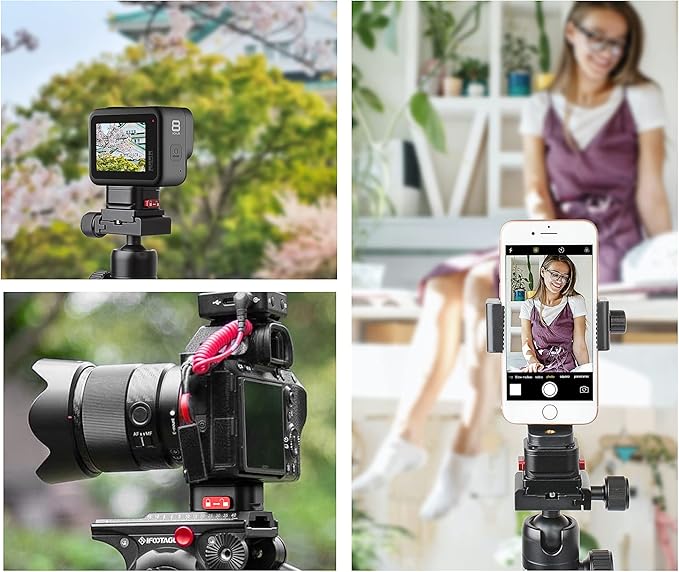 Quick Release Plate, Camera Tripod Mount Arca Swiss QR Plate Fast Claw Clamp Compatible with Canon Sony Nikon Pentax DSLR/SLR/Zhiyun/Feiyu/DJI/Moza Stabilizer, Tripod Slider Gimbal