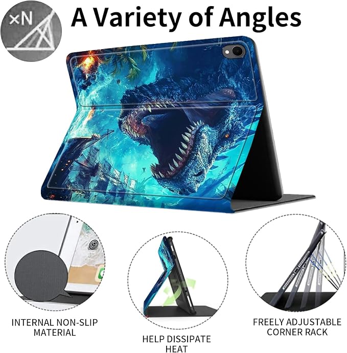 Case for iPad (A16) 11th Generation 11 Inch (2025)/ iPad 10th Generation 10.9 inch 2022Slim PU Leather Smart Cases Covers with Auto Wake/Sleep-Beast Roared
