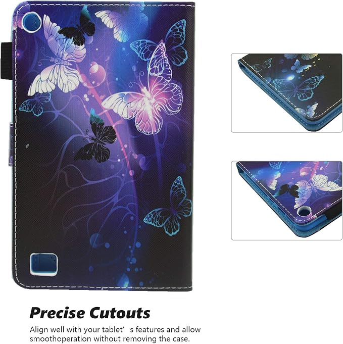 Case for Kindle Fire 7 TabletDteck Full Protective Flip Adjustable Stand Auto Wake/Sleep Smart Cover with Pencil Holder for Kindle Fire 7 Tablet 9th/7th/5th Generation 2019/2017/2015 ReleaseKing Dog