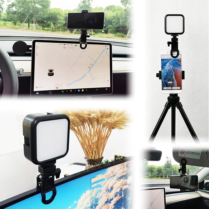 Yeebline Monitor Camera Mount Clip, 2 Pack Monitor Camera Mount Clamp Selfie Light Ring Light Clip with 1/4 Screw Connector, Screen LCD Display Top Fill Light Flash Stand Webcam Holder for Phone