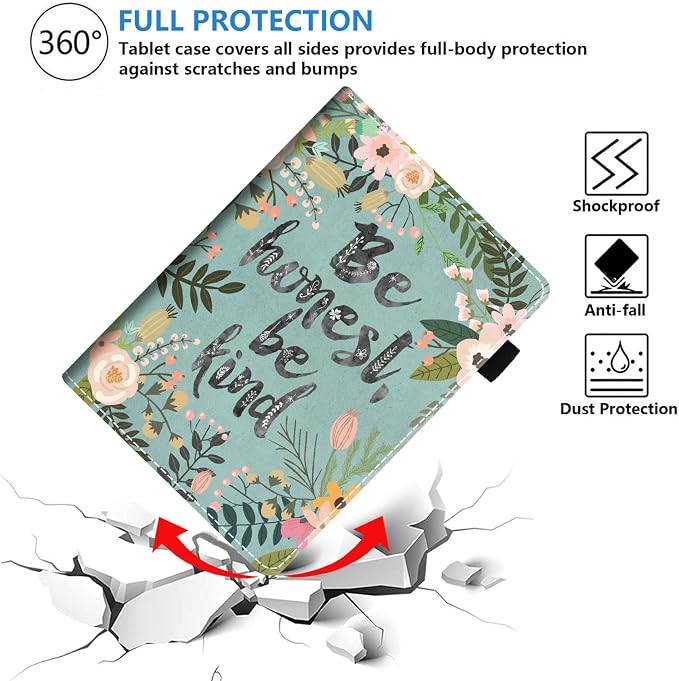 Case for All-New Amazon Kindle Fire 7 Tablet (7 Display 12th Generation 2022 Release) Premium PU Leather Stand Cover with Smart Auto Wake American Flag and Cross