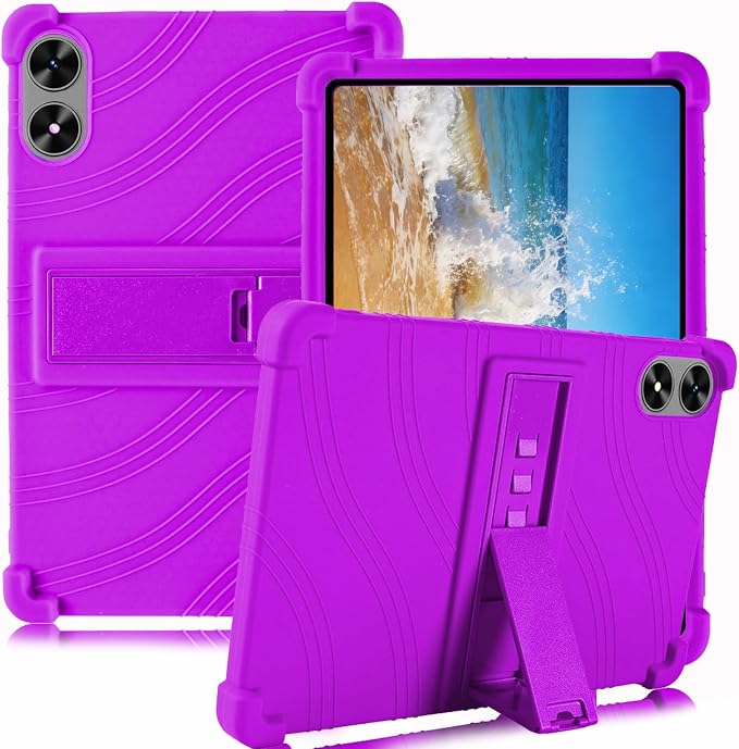ATOOZ for SHARECLOUD P10_T Tablet Case 10.1 inch 2025Black | Soft Silicone Kids Case for Frameflow P10_A Tablet with PC Stand