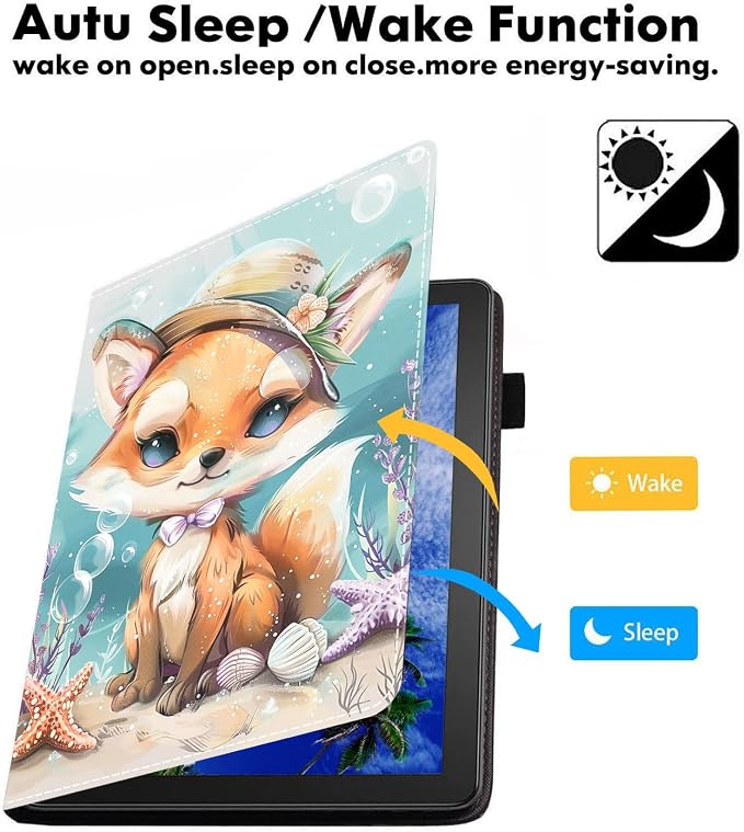 Case for Amazon Kindle Fire HD 8/Fire HD 8 Plus Tablet (12th/10th Generation 2024/2022/2020 Release) Slim PU Leather Cover with Card Slot &amp Auto Wake/Sleep African American Women