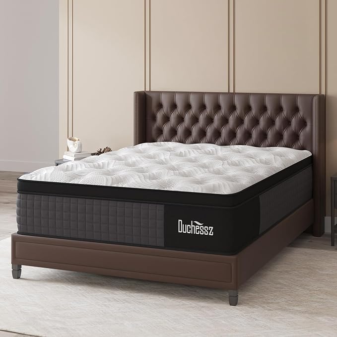 Full Mattress, 12 Inch Hybrid Mattresses Eurotop with Gel Memory Foam,Motion Isolation Individually Wrapped Pocket Coils Breathable Comfort Soft Pressure Relief 100 Night Trial