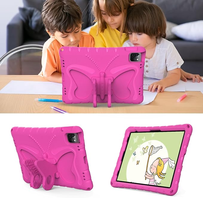 Case for iPad 11th Gen (A16) 11 inch 2025 &amp 10th Generation 10.9 2022 &amp Air 11 2025/2024 &amp Air 6/5th/4th Gen &amp Pro 11 Butterfly Shockproof Cover -Black
