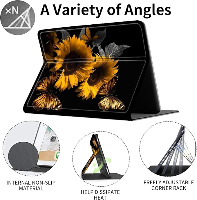 Case for 7 All-New Kindle Paperwhite (12th Generation 2024) and Kindle Colorsoft Signature Edition CoverSlim PU Leather Smart Cases with Auto Wake/Sleep-Black Cat Night Sky