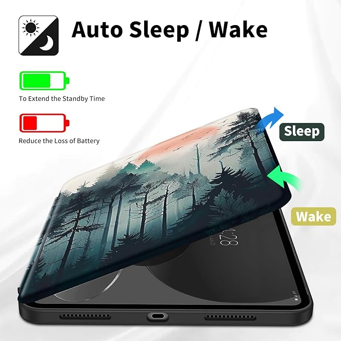 for Samsung Galaxy Tab A7 Lite Case 8.7 inch 360 Degree Rotating Stand Protective Smart Cover Case for Samsung Galaxy Tab A7 Lite 2021 - American Flag &amp Fish
