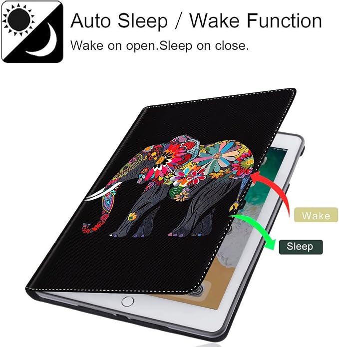 Case for iPad 10th Generation (2022 Release) 10.9 Inch Durable Shockproof Protective Cover for New iPad 10th gen 10.9 2022 Elephant Sunflower
