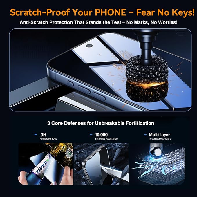 OneFish Screen Protector for iphone 13 Pro Max/14 Plus 9H Hardness HD Clarity Tempered Glass Film with Auto Dust-Elimination Bubble Free Easy Installation2Pack