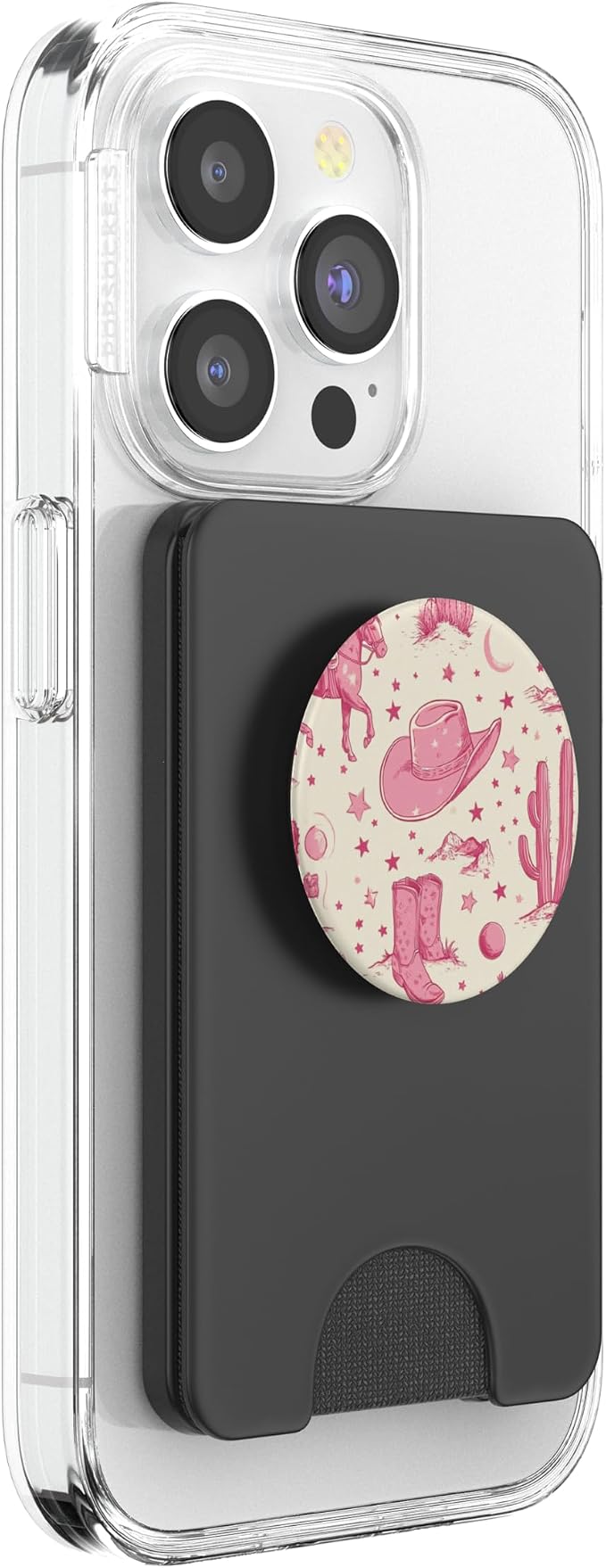 Pink Cowgirl Boots Southern Girl Horse Riding Rodeo PopSockets PopWallet for MagSafe
