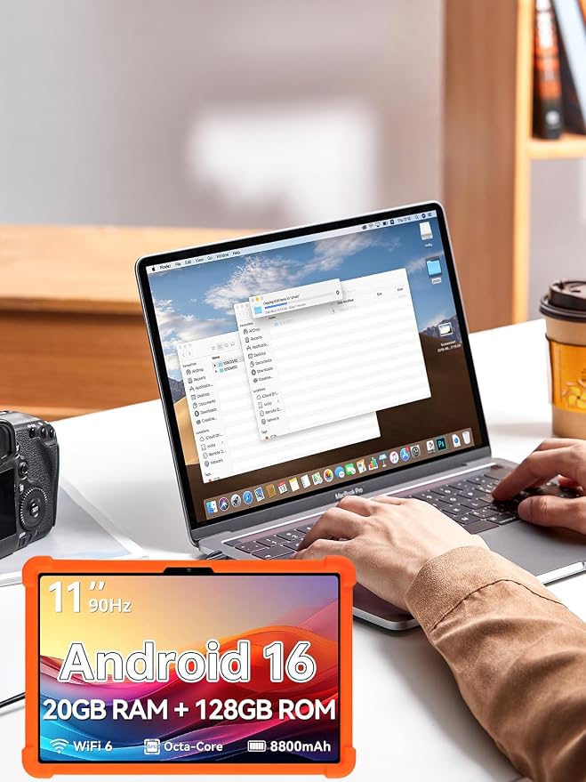 for Frameflow P11T Android 16 11-Inch TabletUYRUREL Skin-Friendly Soft Silicone Protective CaseFull Protection Against Drops and Scratcheswith Adjustable Viewing StandBlack.