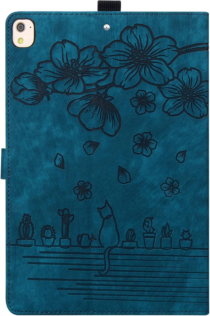 for Apple iPad 10.2 Case 9th/8th/7th Generation Cover (2021/2020/2019) with Auto Wake/Sleep Ultra Thin Lightweight Trifold Stand Folio PU Leather &amp Hard Back Hybrid Cover Almond Blossom