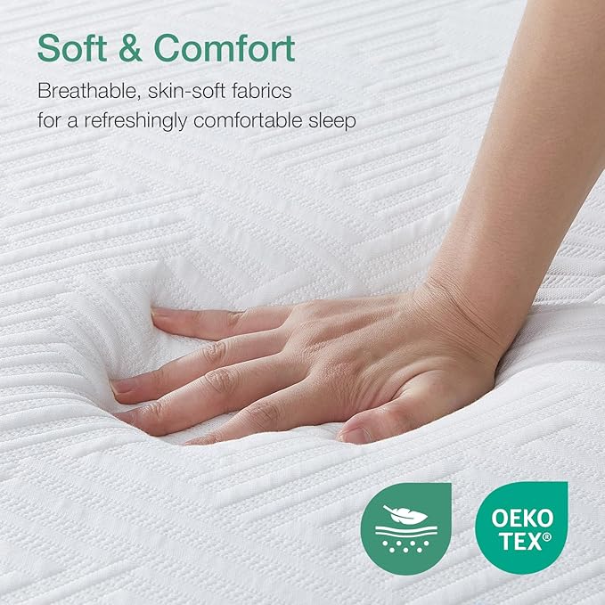 Novilla Mattress King Size,12 Inch Gel Memory Foam Mattress in a Box for Cool Night & Motion Isolation,Medium Firm Feel,Bliss