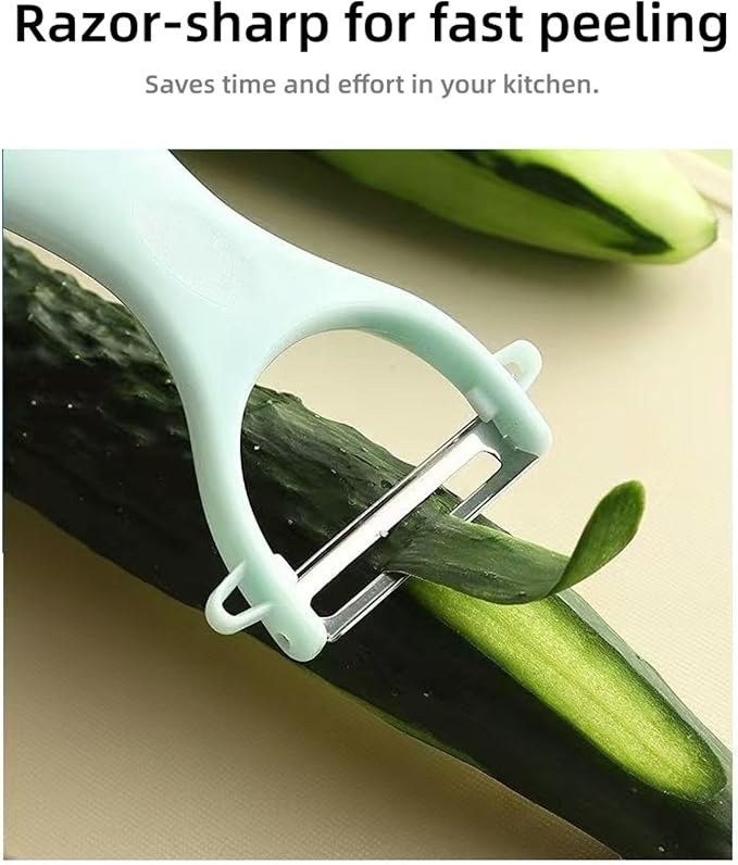 Xpzkaiyue Kitchen peeler, potato peeler, vegetable peeler, carrot peeler, peeler, planer knife 3pcs/ packet Silver/pink/green
