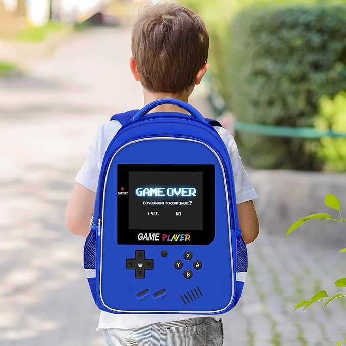 School Backpack For Boys - Gamer Boys Backpack For Kids Children Teens Elementary Middle School - Ages 6-18，17″