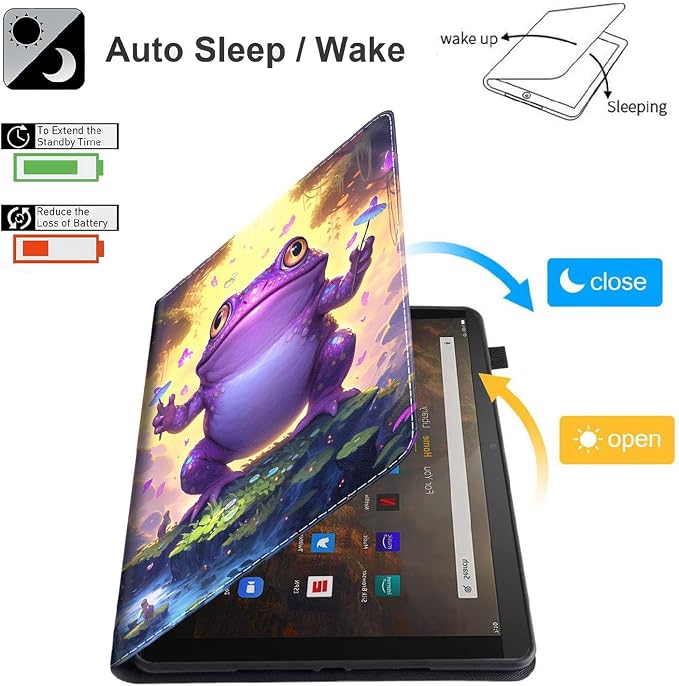 Case for Amazon Kindle Fire Max 11 Case (13th Gen 2023 Release) 11，Slim Fit Foldable Standing Cover Case with Auto Sleep/Wake for Fire 11 Max Tablet，Skull and Fire