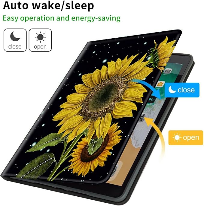Case for Samsung Galaxy Tab A9 Plus 2023/A11 Plus 2025 11 inch Lightweight Protective PU Leather Smart Stand Cover with Auto Wake Sleep Tablet Case Cover - American Flag &amp Fish