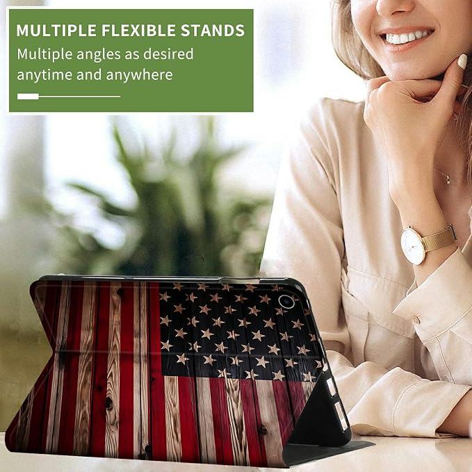 Case for Kindle Fire HD 10 &amp 10 Plus Tablet 10.1 (13th/11th Generation 2023/2021 Release) Lightweight Slim PU Leather Adjustable Multi-Angle Smart Shell Cover with Auto Wake/SleepA Flowers Art
