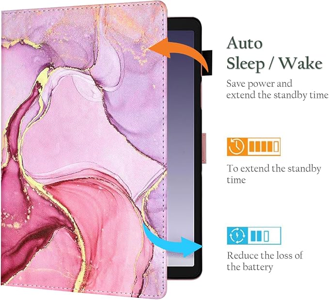 Fancity Case Fits Samsung Galaxy Tab A9/A11 Plus 11” 2025/2023 X210/X216 | Premium PU Leather Cover with Multi-Angles Pencil Holder Smart Wake Sleep for Galaxy Tab A9 A11 Plus X218 Beach