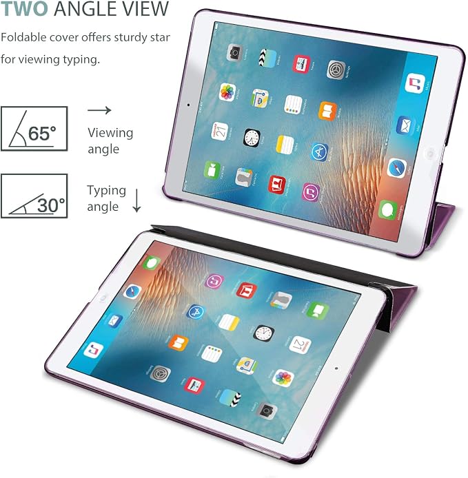 ProCase Smart Case for iPad mini 1 2 3(Model: A1432 A1454 A1455 A1489 A1490 A1491 A1599 A1600) Slim Lightweight Stand Cover with Translucent Frosted Back Support Auto Sleep/Wake -Grey