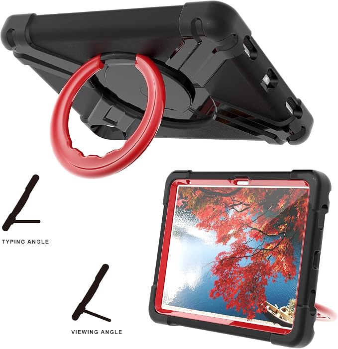 AKABEILA Compatible with Amazon Fire HD 8 2020/2022 Tablet Case，Rugged Kids Case with Stand Lightweight Shockproof Kids Friendly Tablet Cover Black