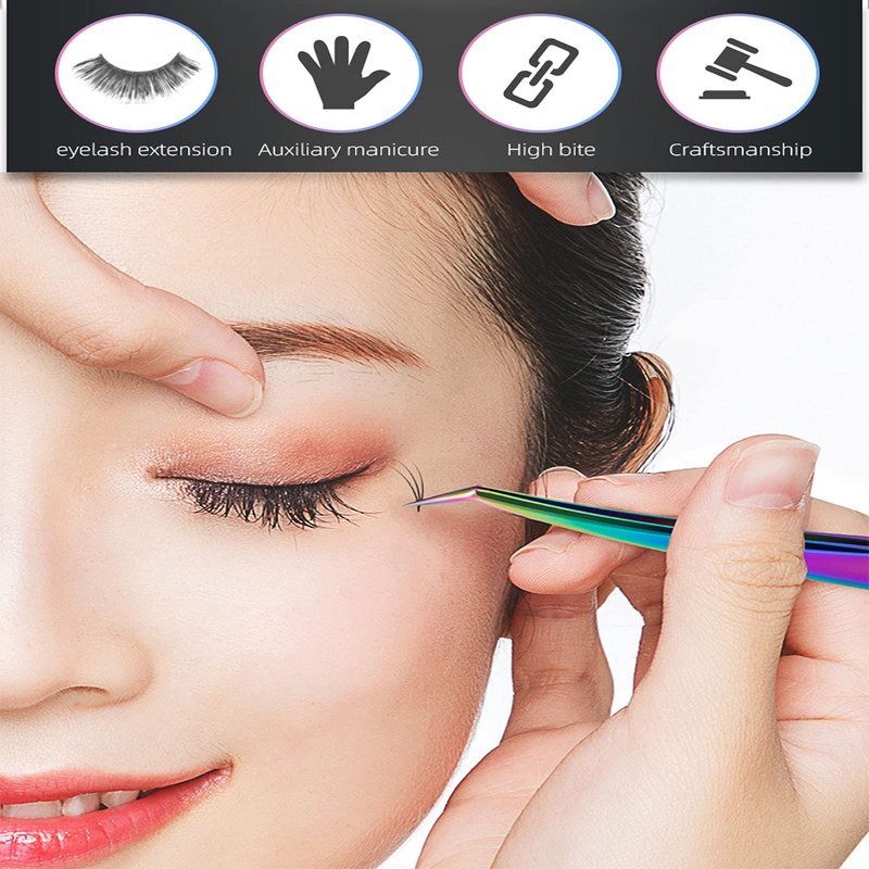 Tweezers Set, Diamond painting tools,Eyelash Extension Tweezer,Anti-Static Stainless Steel Curved of Tweezers for Diamond painting, Electronics, Laboratory Work, Jewelry-Making, Craft, Soldering