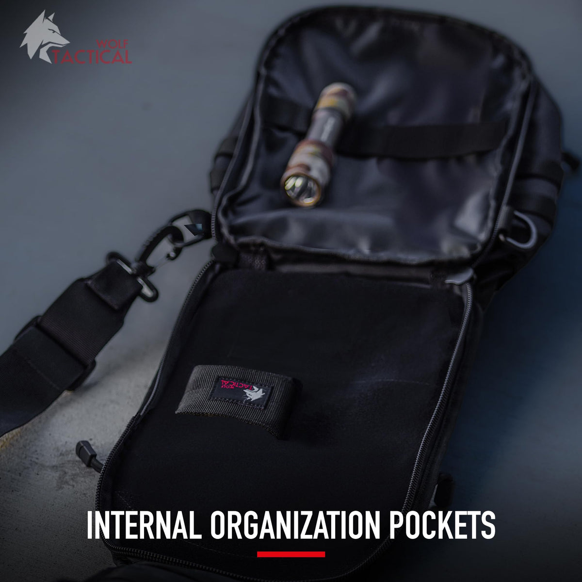 WOLF TACTICAL Men’s Sling Bag - Concealed Carry, Lightweight, Laser-Cut Molle, CCW