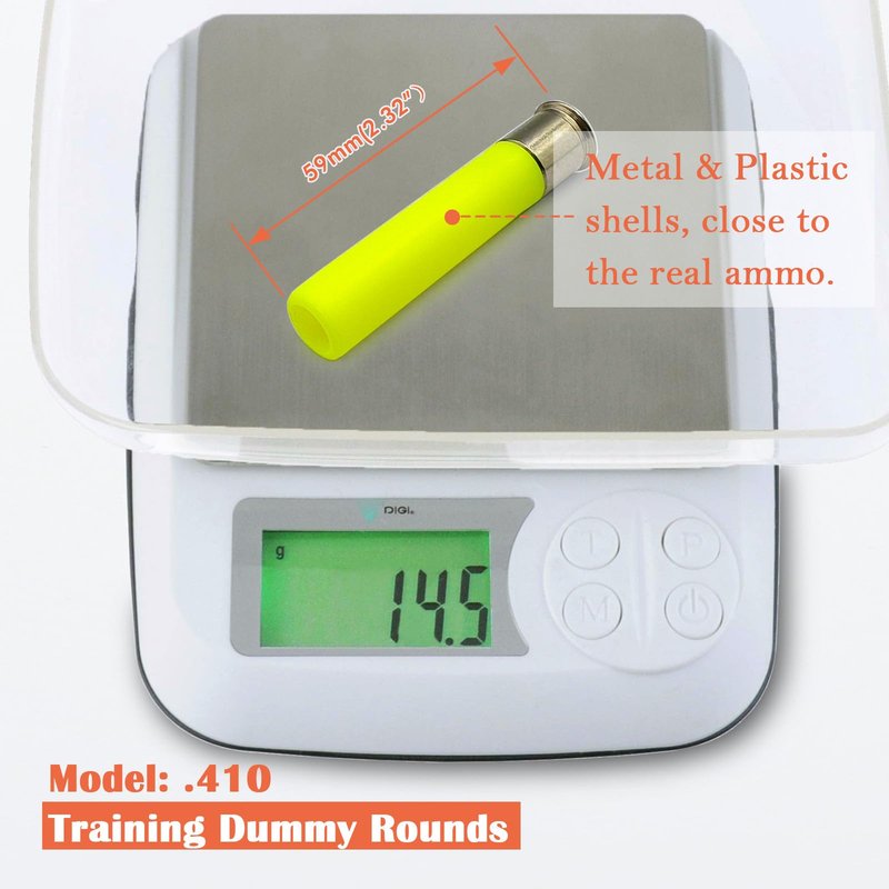 Bayattoo .410 Gauge Safety Practice Rounds Action Trainer Dummy Round Dry Fire Training Snap Cap (6pk)