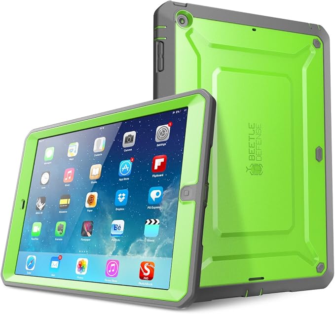 SUPCASE for iPad Air 1st Generation Case with Screen Protector [Military-Grade Protection] [Anti-Scratch] Heavy Duty Full-Body Rugged Protective Tablet Case Cover for Apple iPad Air 1 9.7 Inch Black