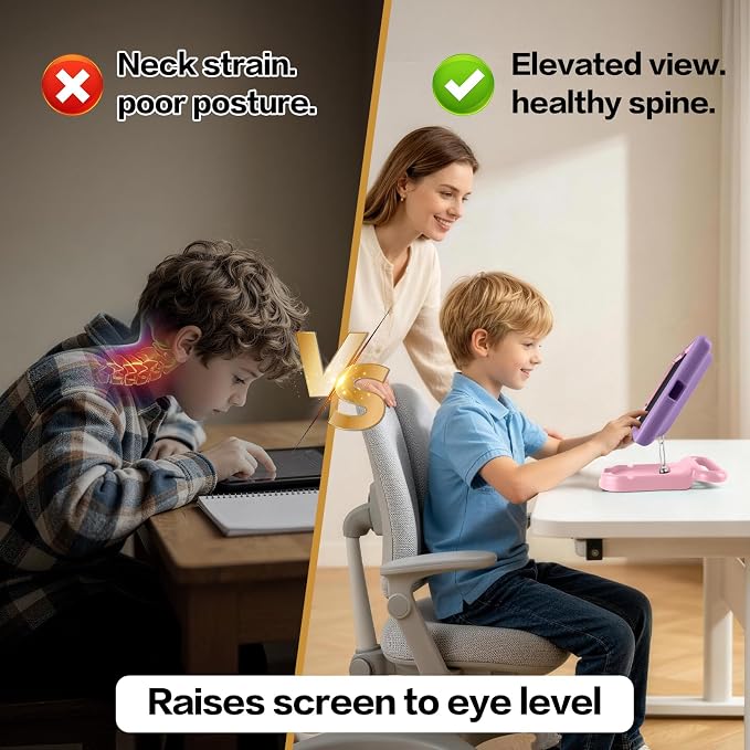Kids Case for iPad (A16) 11th/10th Gen 10.9'' 2025/2022Adjustable Portrait/Landscape Stand/Drop Proof with HandleChild Friendly Case for iPad Air 11 (M4/M3/M2) 2026/2025/2024 (BlackBlue)