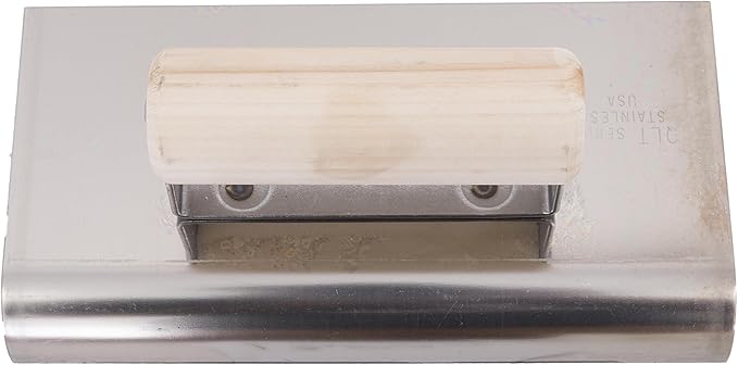 MARSHALLTOWN QLT Stainless Steel Hand Edgers, Wood Handle Material, 203mm Length, 102mm Width, 6mm Radius, 10mm Lip, Made In The USA, CE517S