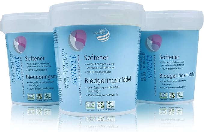 Sonett Organic Laundry Detergent Softener Blodgoringsmiddel 18 oz 500g (Pack of 4)