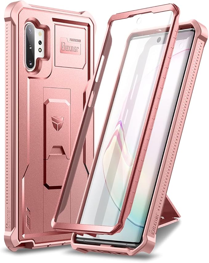 Dexnor for Samsung Galaxy Note 10+ Plus Case [Built in Screen Protector and Kickstand] Heavy Duty Military Grade Protection Shockproof Protective Cover for Samsung Galaxy Note 10 Plus (Army Green)