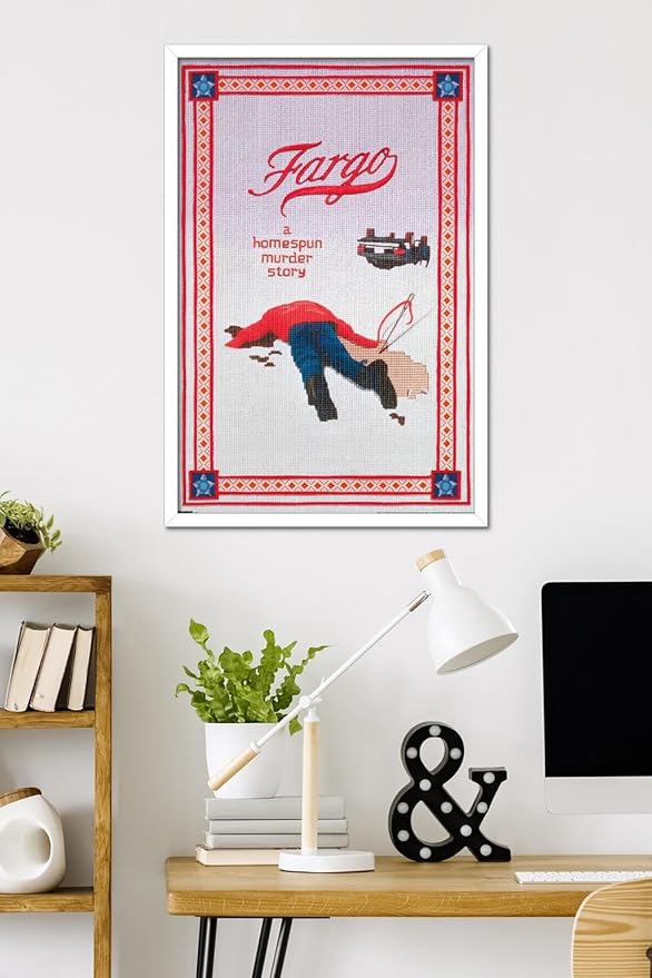 Fargo (1996) - One Sheet Wall Poster, 34L" x 22.4W", White Framed Version