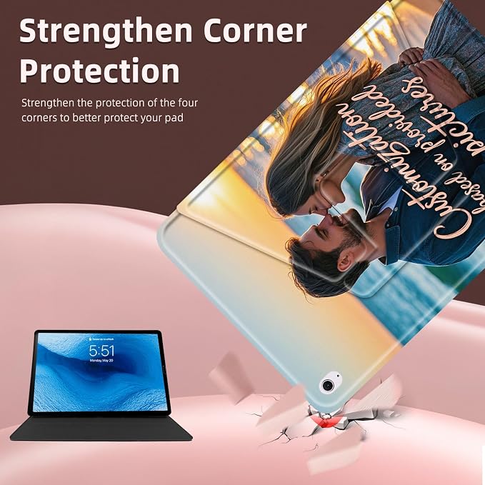 for iPad 10th Generation Case 360 Degree Rotating Stand Cover Multi Angle Viewing Auto Sleep/Wake American Flag Eagle Leather Case for iPad (A16) 11th Generation 11 Inch 2025