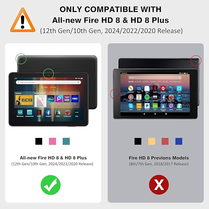 ALILANG Case for Kindle Fire HD 10 &amp 10 Plus Tablet (13th/11th Generation 2023/2021 Release) 10.1 Multi-Angle Viewing Protective Tablet Cover with Folding Stand &amp Pencil Holder -Blue