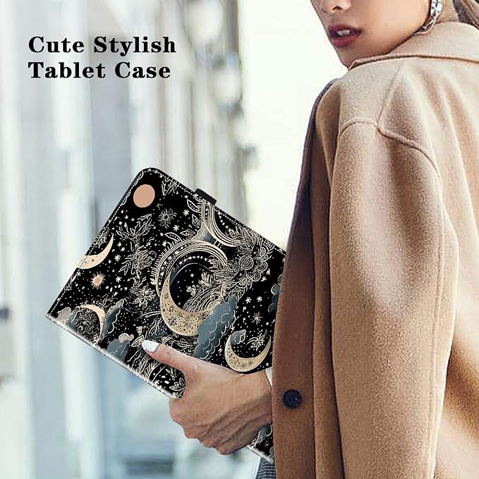 Case for Samsung Galaxy Tab A11 Plus/ A9 Plus 11 Inch PU Leather Tablet Cases Flip Folio Multi-Angle Viewing Stand Protective Cover with Card Slots - Brown Owl