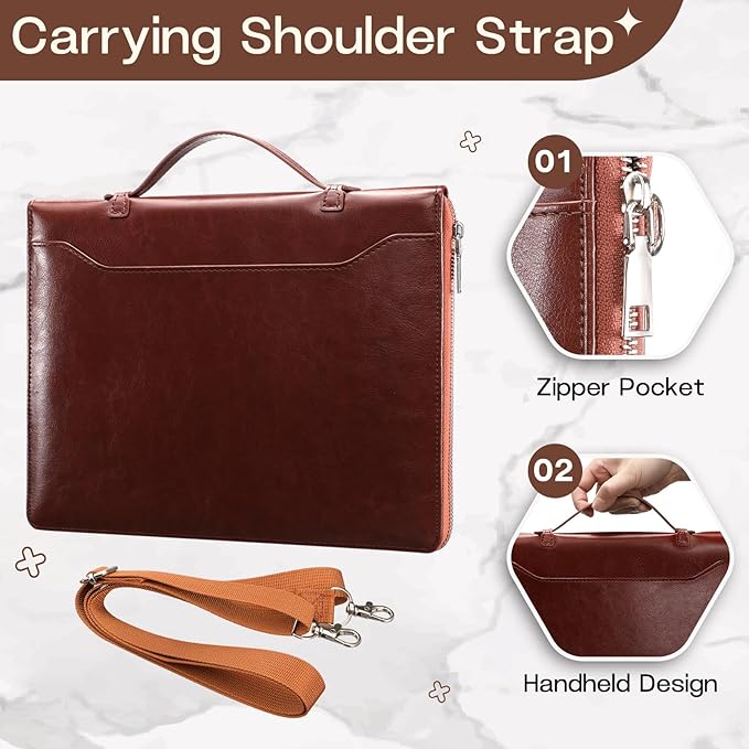 Case for Samsung Galaxy Tab S10 Lite / S10 FE / S9 FE 10.9-Inch / S9 11 | PU Leather / Zipper Bag / Clear Back Case / Hand Strap / Shoulder Strap / S-Pen Holder / Stand Cover