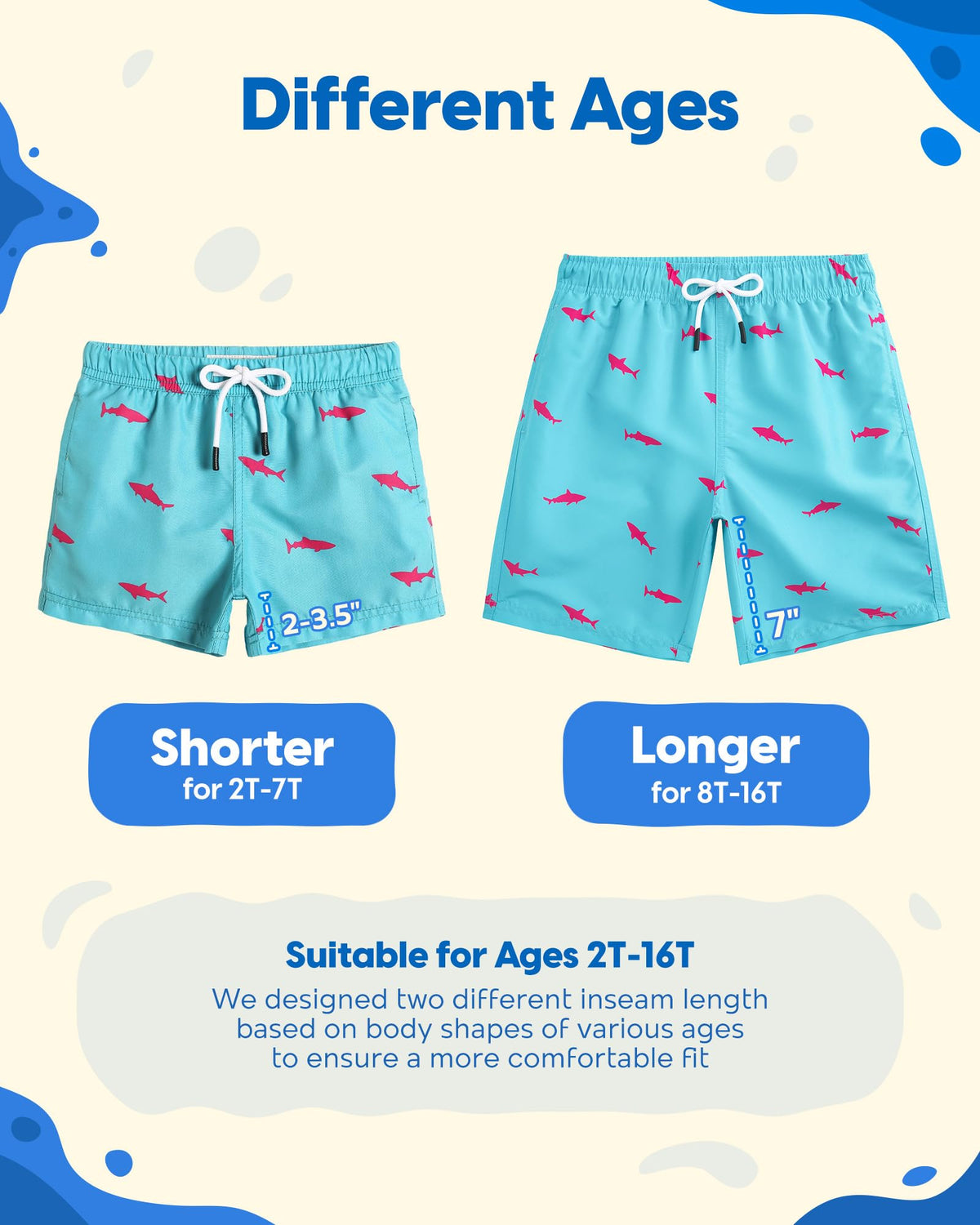 maamgic Boys Swim Trunks Toddler Swim Shorts Little Boys Bathing Suit Swimsuit Toddler Boy Swimwear Flag Blue 14-16 Years